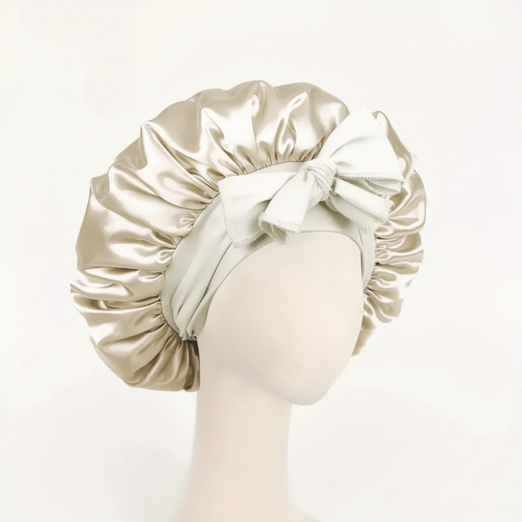 Champagne Satin Bonnet