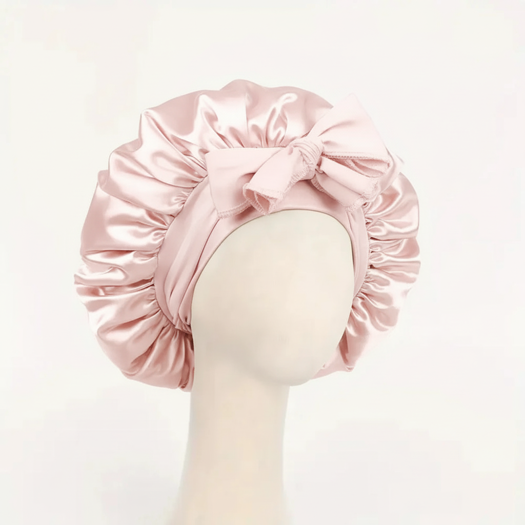 Light Pink Satin Bonnet