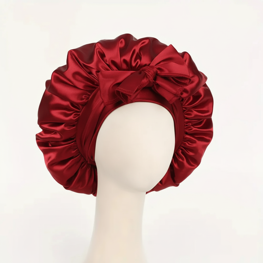 Red Satin Bonnet
