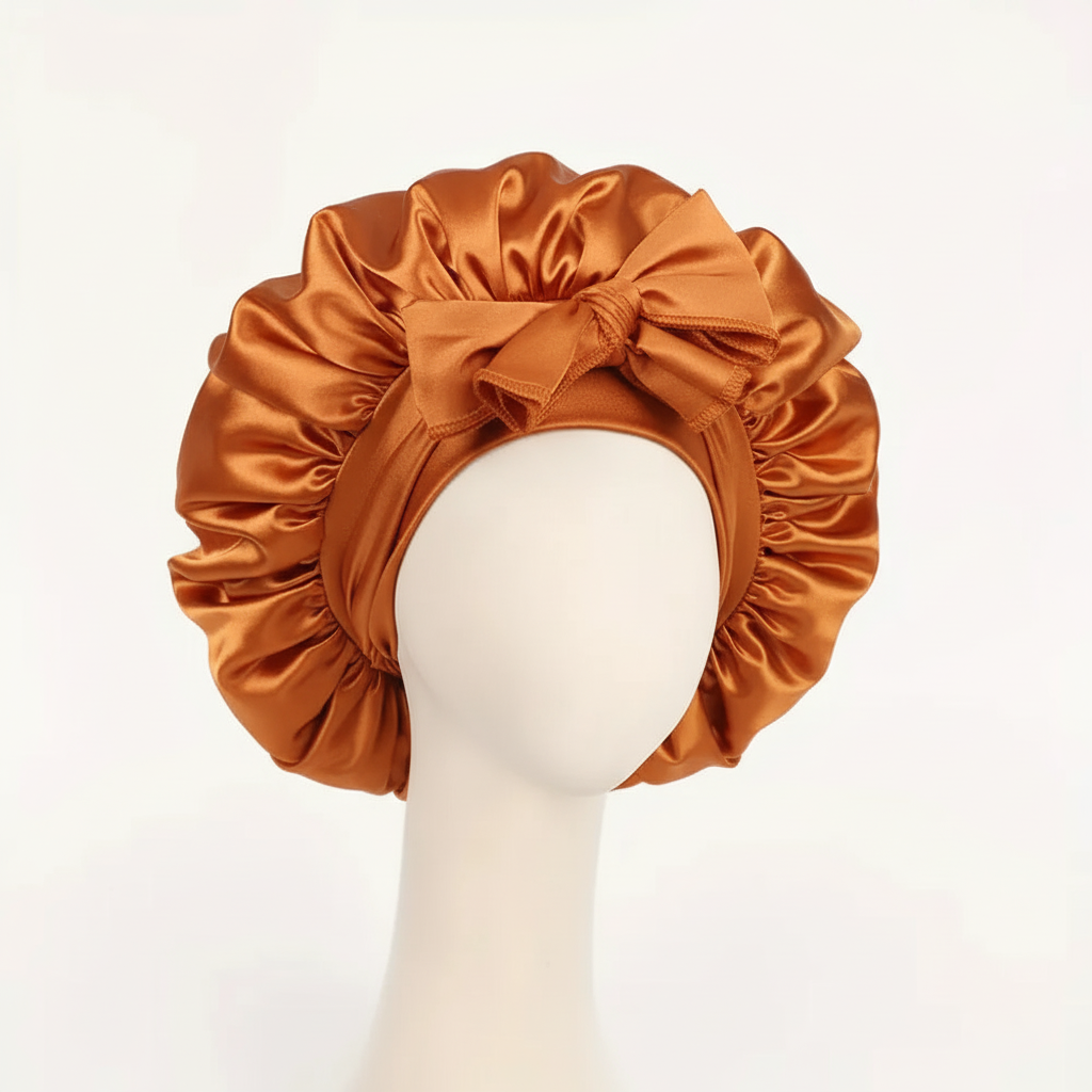 Orange Satin Bonnet