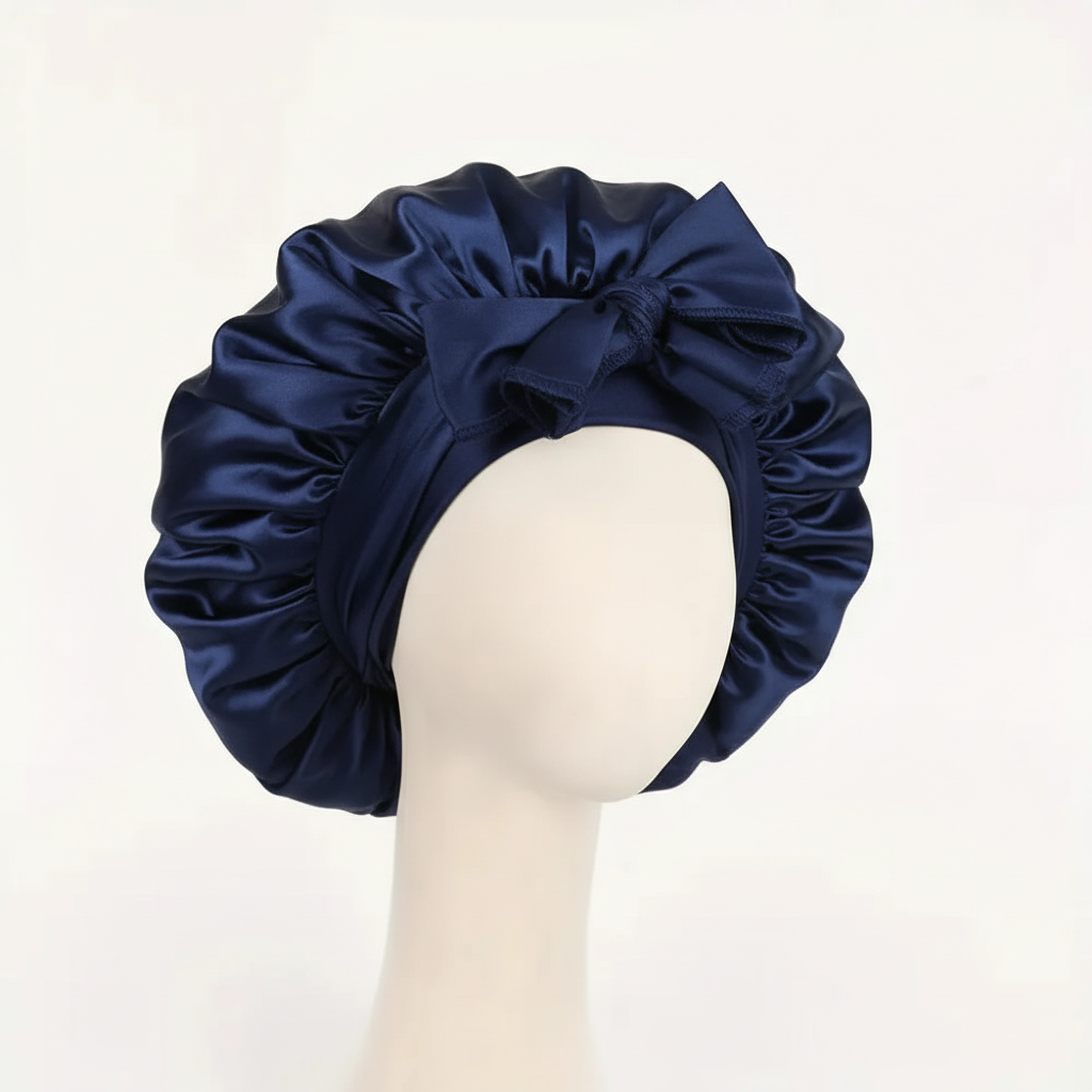 Luxe Satin Bonnet on Mannequin