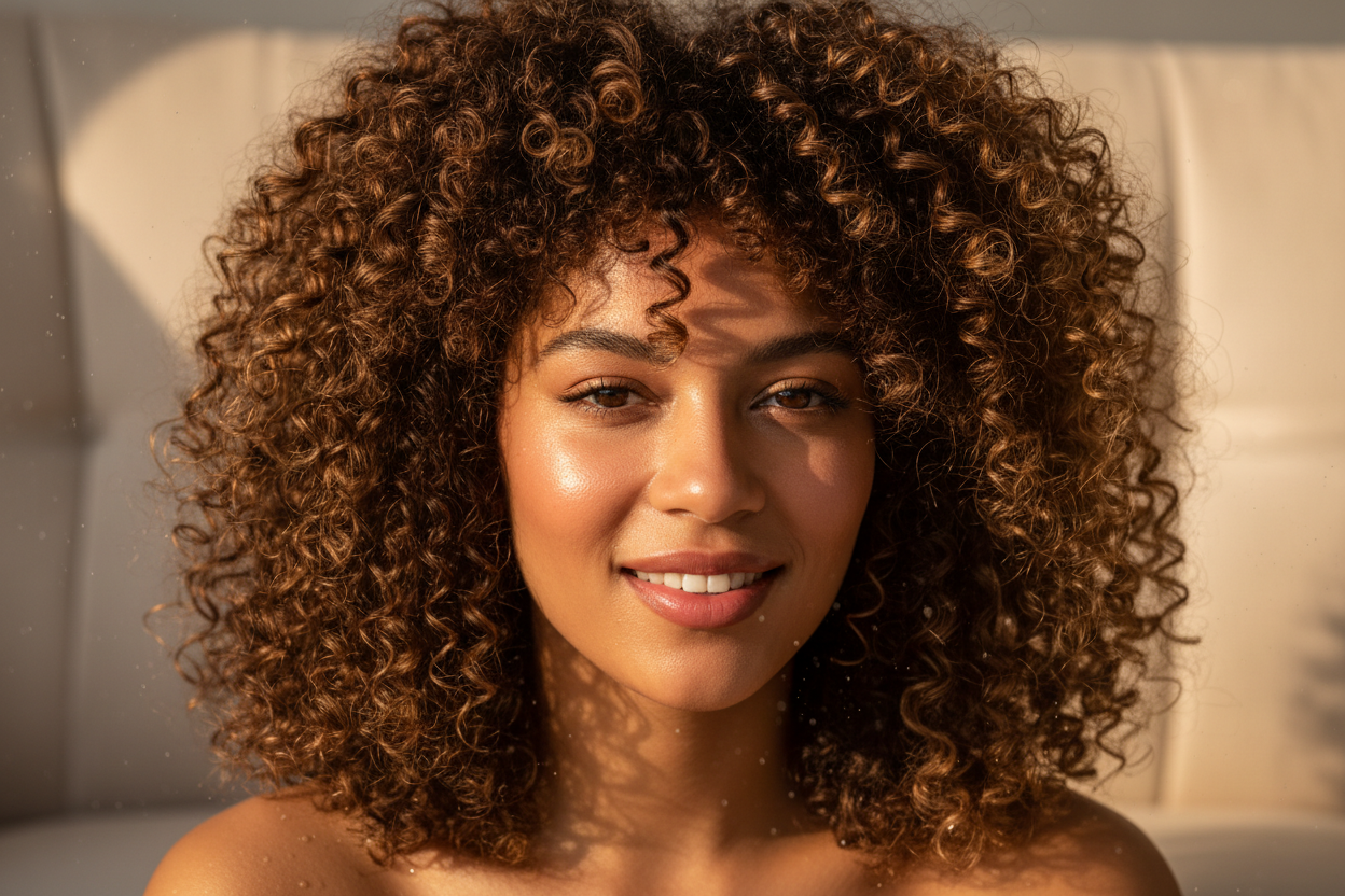 LuxeCurlCo Curly Hair Model
