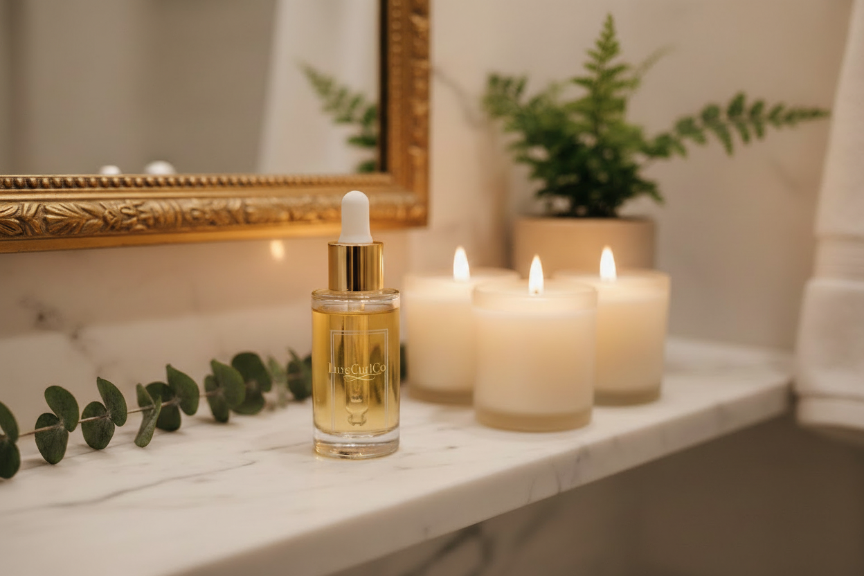 LuxeCurlCo Marble Shelf